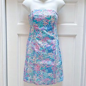 Strapless Dress Lilly Pulitzer 0 XS Sweet Floral